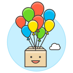 Balloon Box Illustration from UX Colors Set