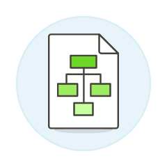 Flowchart Document Illustration from UX Colors Set