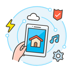 Smart Home 1 Illustration from UX Colors Set