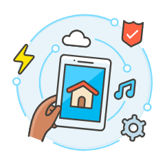 Smart Home 2 Illustration from UX Colors Set