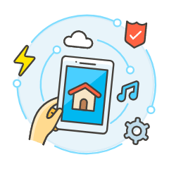 Smart Home 3 Illustration from UX Colors Set