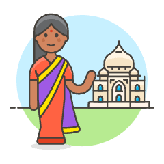 Indian Sari Illustration from UX Colors Set
