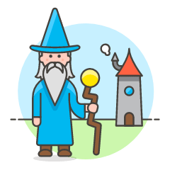 Wizard Illustration from UX Colors Set