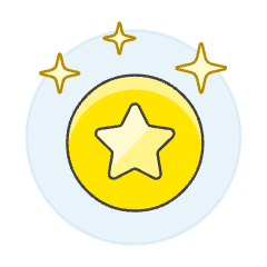 Circle Coin Sparkle Illustration from UX Colors Set