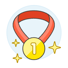 Medal Coin Sparkle Illustration from UX Colors Set