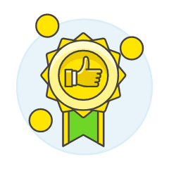 Medal Like Badge Illustration from UX Colors Set