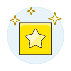 Square Coin Sparkle Illustration from UX Colors Set