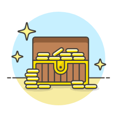 Open Treasure Chest Illustration from UX Colors Set