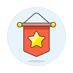 Pennant Star 3 Illustration from UX Colors Set