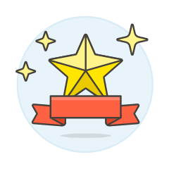 Star Ribbon Sparkle Illustration from UX Colors Set