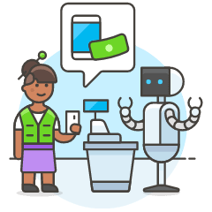 Cashier Robot 5 Illustration from UX Colors Set