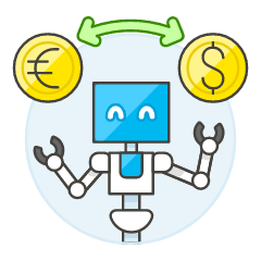 Currency Exchange Robot Illustration from UX Colors Set