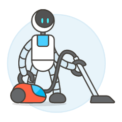 Cleaning Robot 2 Illustration from UX Colors Set