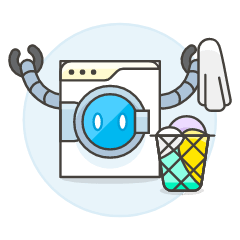 Laundry Robot Illustration from UX Colors Set