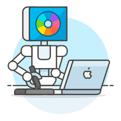 Artist Robot 2 Illustration from UX Colors Set
