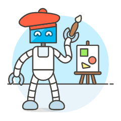 Artist Robot 3 Illustration from UX Colors Set