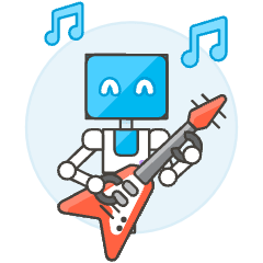 Musician Robot Illustration from UX Colors Set