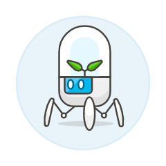 Tree Pot Robot Illustration from UX Colors Set