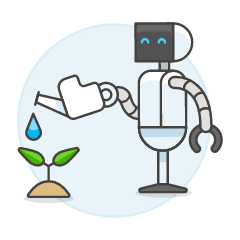 Watering Robot 2 Illustration from UX Colors Set