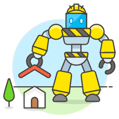 Construction Robot 3 Illustration from UX Colors Set