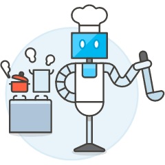 Cooking Robot 2 Illustration from UX Colors Set