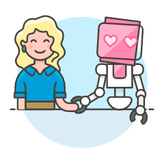 Dating Robot 1 Illustration from UX Colors Set