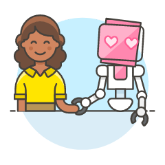 Dating Robot 2 Illustration from UX Colors Set