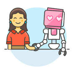 Dating Robot 3 Illustration from UX Colors Set