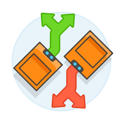 Mobile Robot Protocol Illustration from UX Colors Set