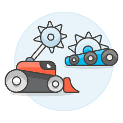 Tankbot Fight Illustration from UX Colors Set