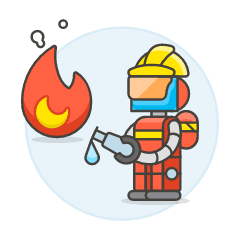 Fire Fighting Robot 1 Illustration from UX Colors Set