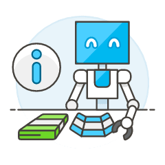 Information Service Robot Illustration from UX Colors Set