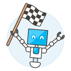 Goal Flag Robot Illustration from UX Colors Set