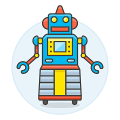 Vintage Robot 3 Illustration from UX Colors Set