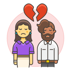Couple Separation 1 4 Illustration from UX Colors Set