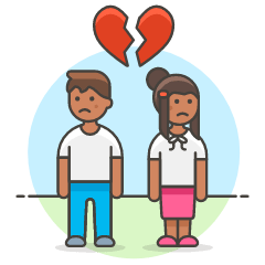 Couple Separation 2 4 Illustration from UX Colors Set