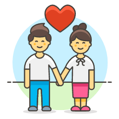 Couple Holding Hand 1 Illustration from UX Colors Set