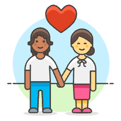 Couple Holding Hand 2 Illustration from UX Colors Set