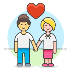 Couple Holding Hand 7 Illustration from UX Colors Set