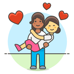 Couple Lifting 2 Illustration from UX Colors Set