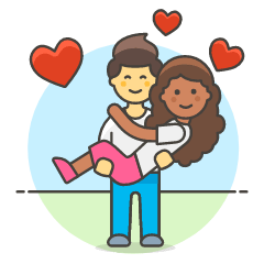 Couple Lifting 3 Illustration from UX Colors Set