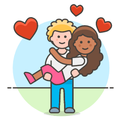 Couple Lifting 6 Illustration from UX Colors Set