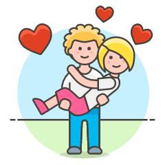 Couple Lifting 9 Illustration from UX Colors Set