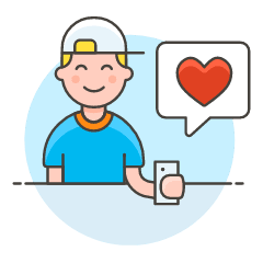 Firting Happy Message 1 Illustration from UX Colors Set