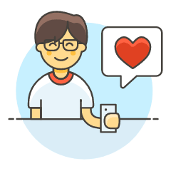 Firting Happy Message 3 Illustration from UX Colors Set