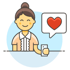 Firting Happy Message 6 Illustration from UX Colors Set