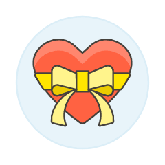 Gift Heart 1 Illustration from UX Colors Set
