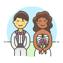 Wedding Couple 2 Illustration from UX Colors Set