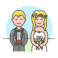 Wedding Couple 9 Illustration from UX Colors Set