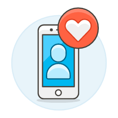 Dating Application 1 Illustration from UX Colors Set